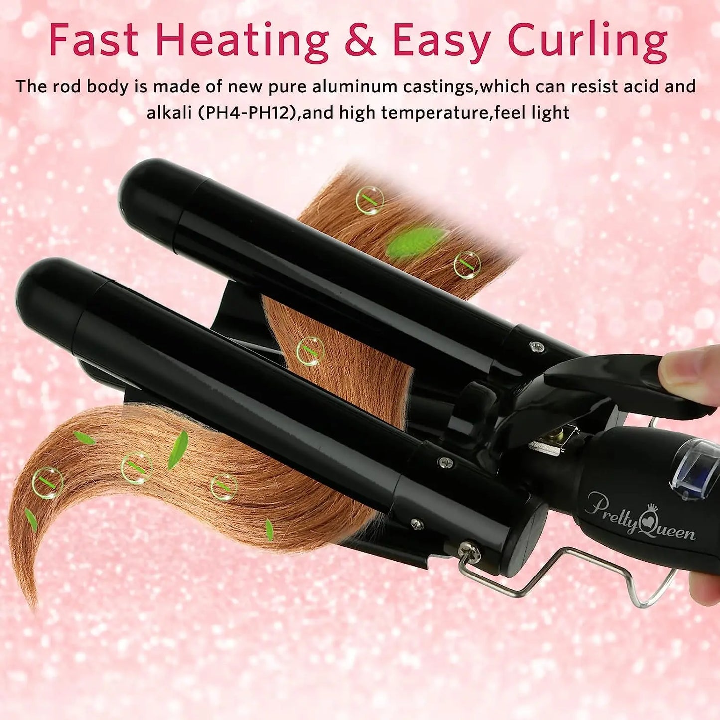 Electric 3 Barrel Curling Iron