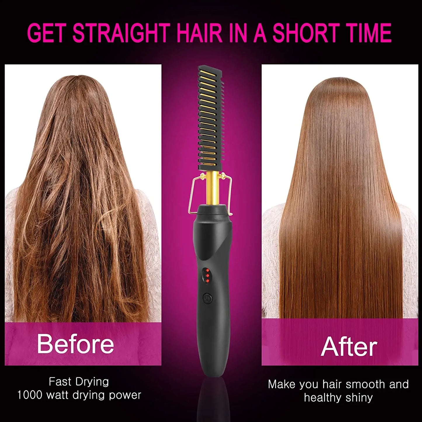 Electric 2 in1 Straightener Comb