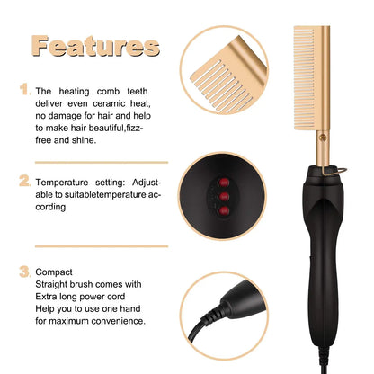 Electric 2 in1 Straightener Comb