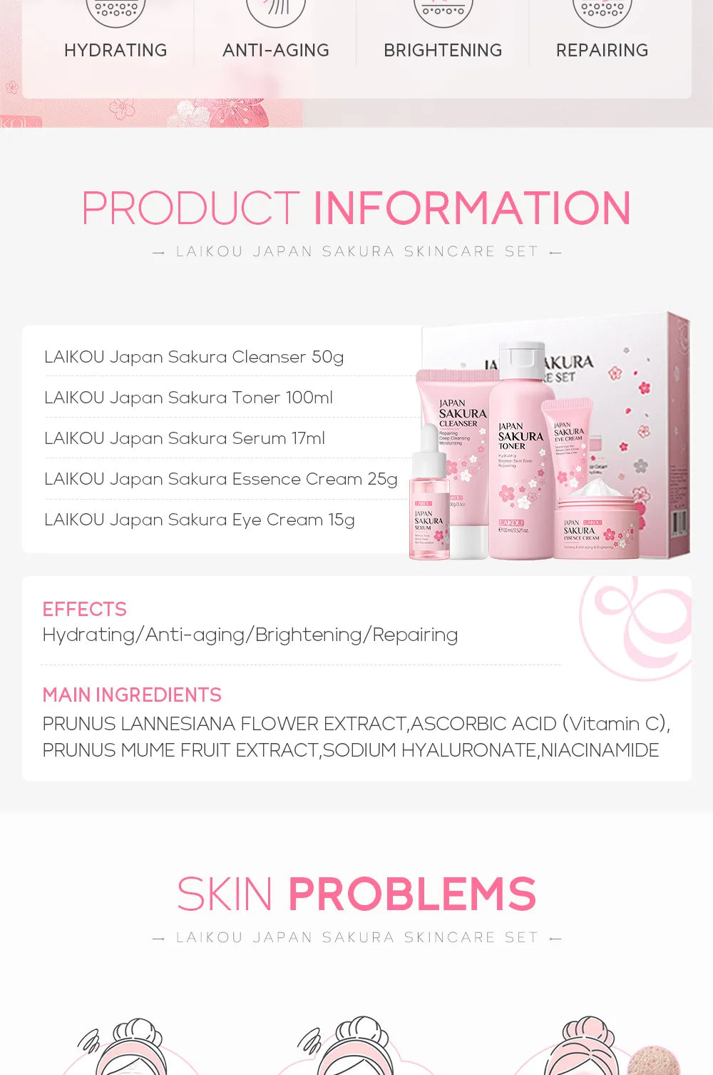 Sakura Face Skincare Set