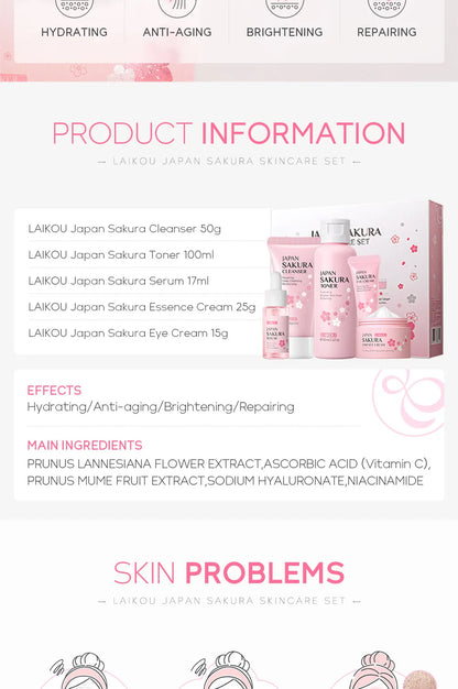 Sakura Face Skincare Set