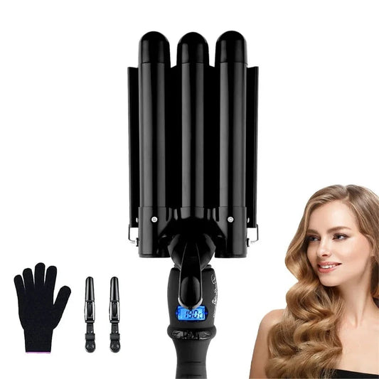 Electric 3 Barrel Curling Iron